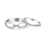 18K Wedding Band Pair CP048
