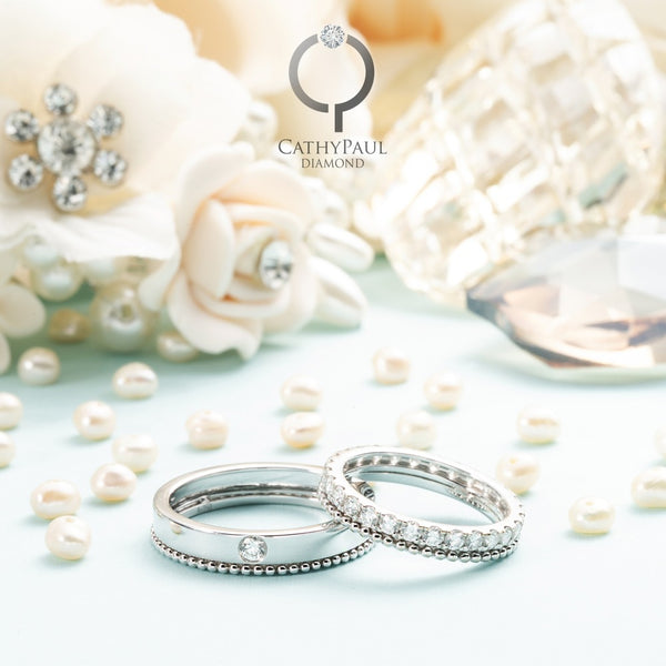 18K Wedding Band Pair CP050