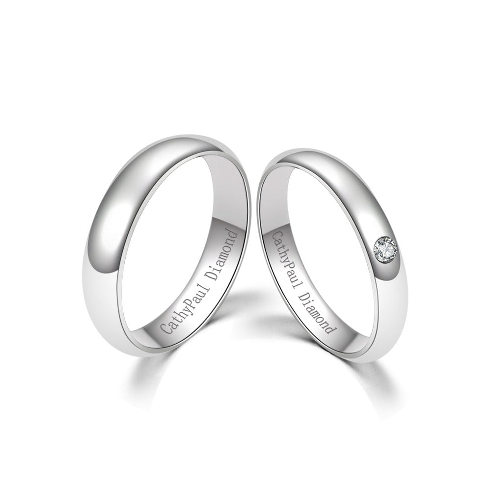 18K Wedding Band Pair CP051