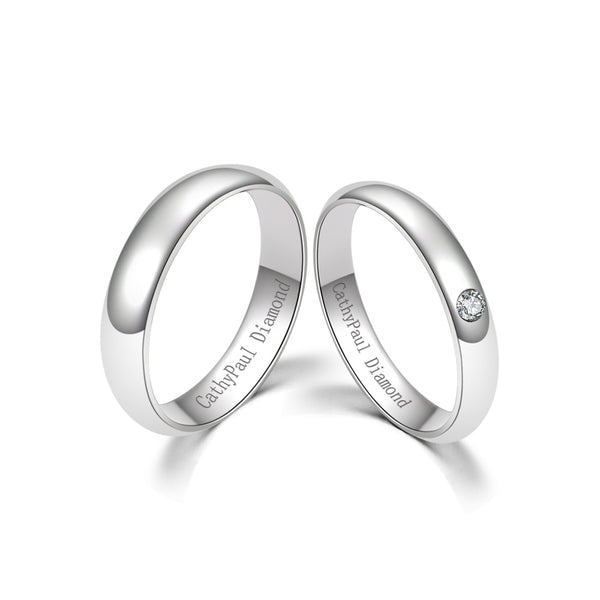 18K Wedding Band Pair CP051