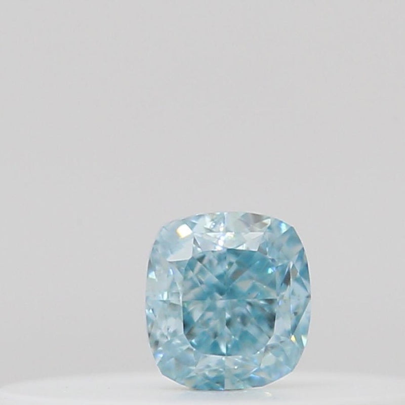 GIA 彩鑽 藍鑽 0.08ct Fancy Intense Green-blue
