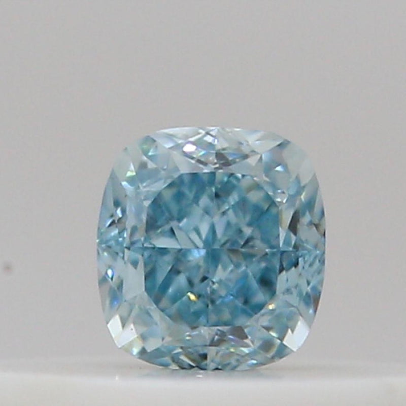GIA 彩鑽 藍鑽 0.14ct Fancy Intense Green-blue