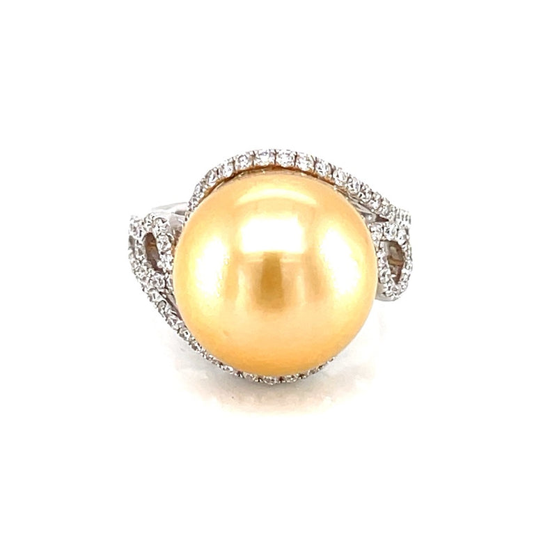 18K White Gold Pearl Ring