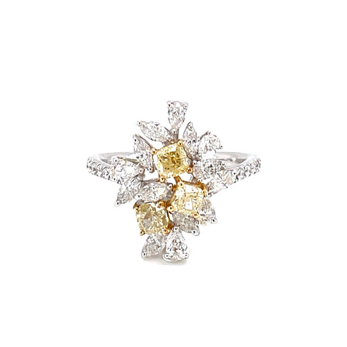 18K White Gold 0.71ct Fancy Colour Diamond Ring