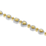 18K White Gold 1.84ct Fancy Colour Diamond Bracelet