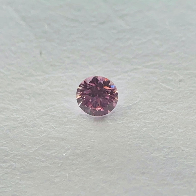 GIA 彩鑽 粉紅鑽 0.04ct Fancy Intense Purplish Pink