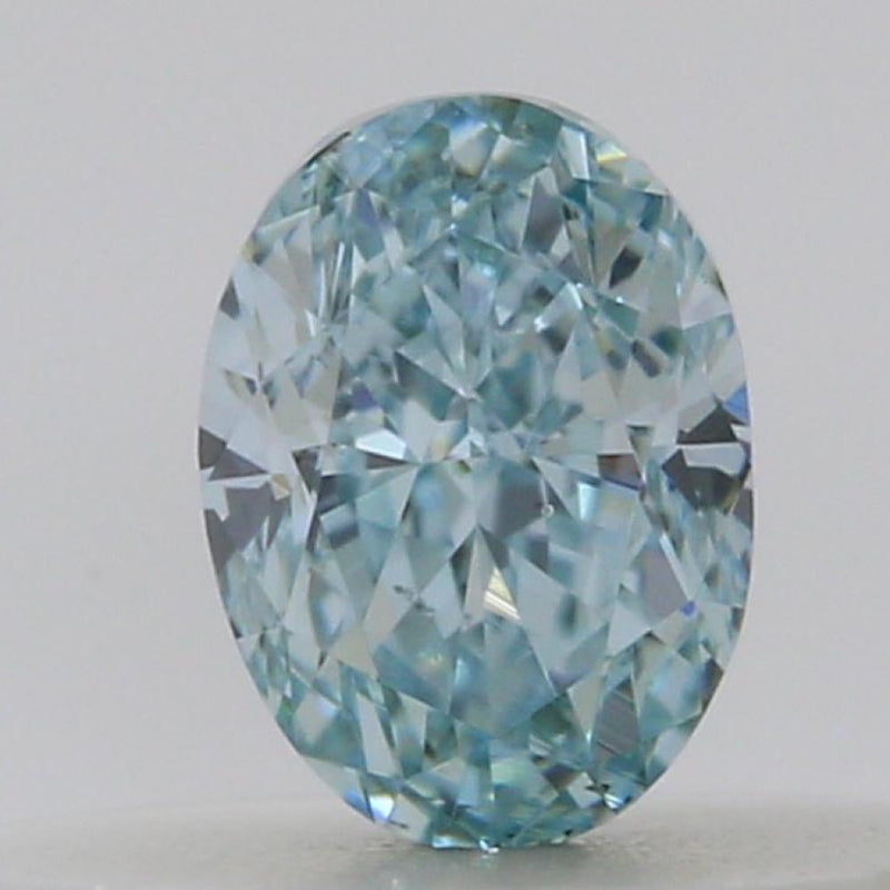 GIA 彩鑽 藍鑽 0.21ct Fancy Intense Green-blue