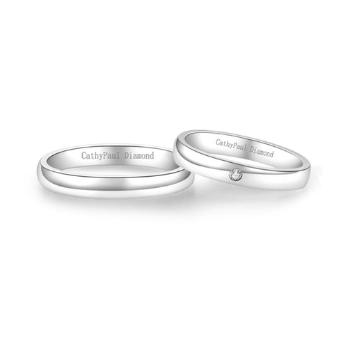 Feerie Porte Wedding Band Pair FP904-