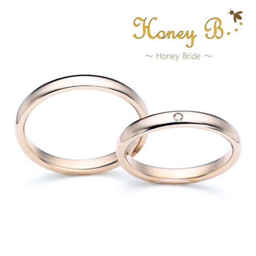 Honey B Chestnut Wedding Band Pair