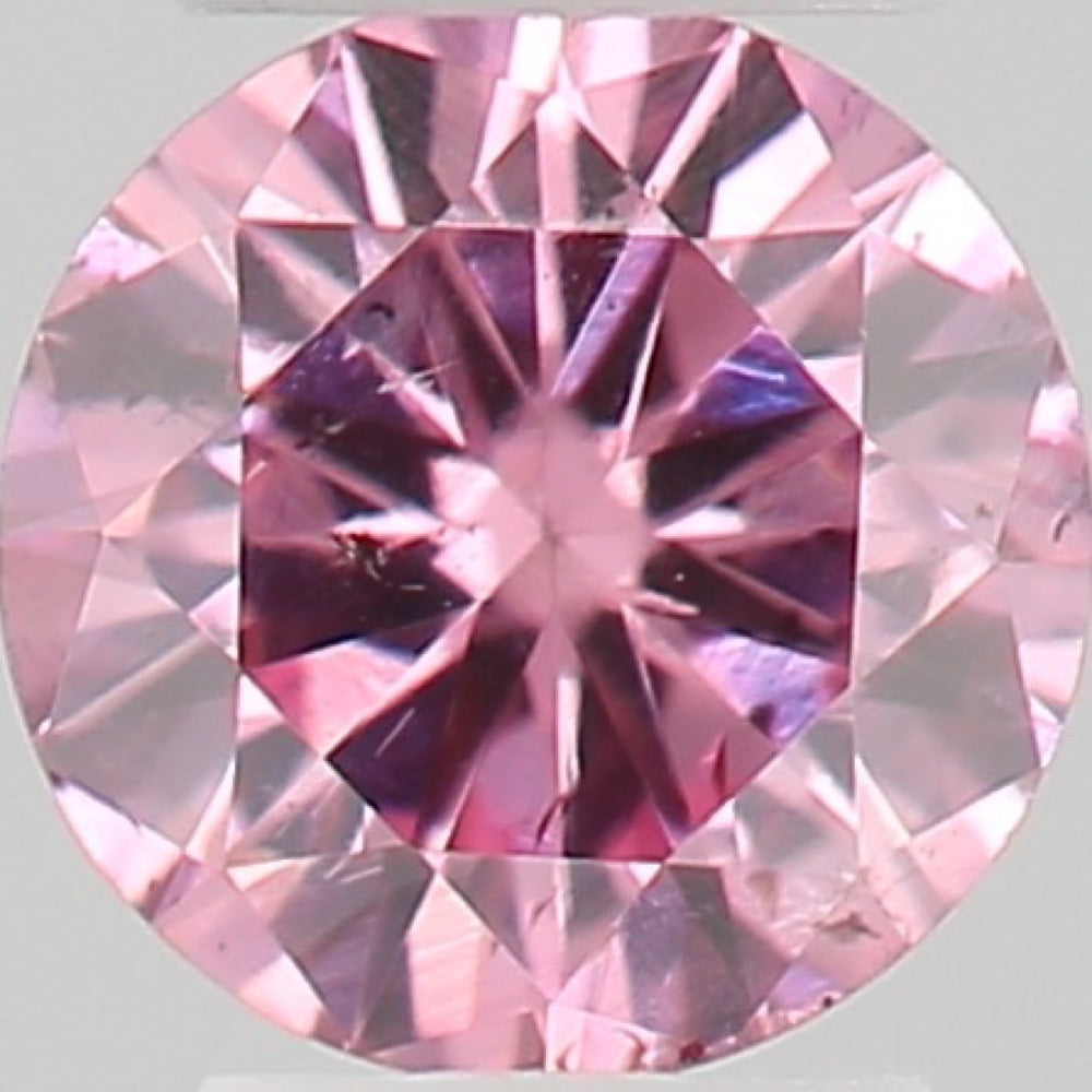 GIA 彩鑽 粉紅鑽 0.06ct Fancy Intense Purplish Pink