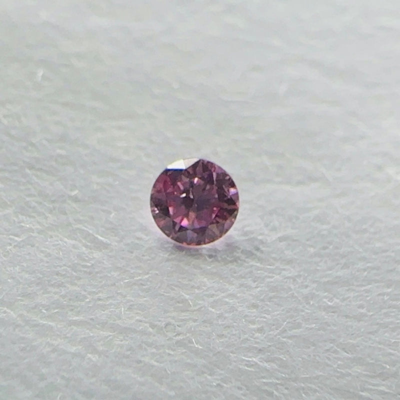 GIA 彩鑽 粉紅鑽 0.04ct Fancy Intense Purplish Pink