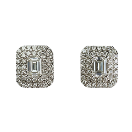 18K白金 0.49ct 鑽石耳環