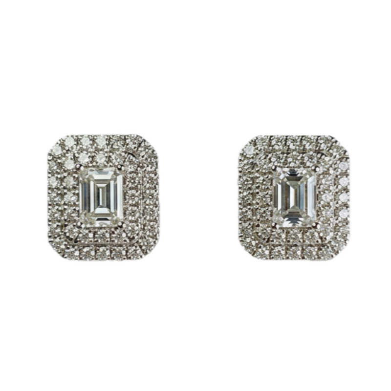 18K白金 0.49ct 鑽石耳環