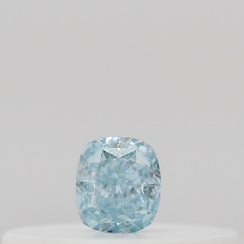 GIA 彩鑽 綠鑽 0.07ct Fancy Intense Blue-green