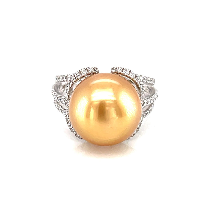 18K White Gold Pearl Ring