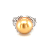 18K White Gold Pearl Ring