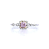 18K白金 0.30ct Fancy Pink 粉紅鑽戒指