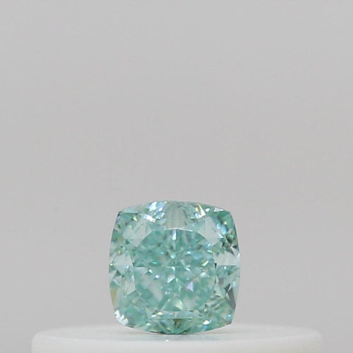 GIA 彩鑽 綠鑽 0.12ct Fancy Vivid Bluish Green