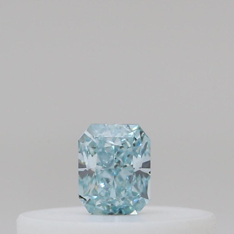 GIA 彩鑽 綠鑽 0.09ct Fancy Intense Blue-green