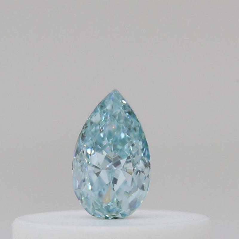 GIA 彩鑽 綠鑽 0.11ct Fancy Intense Blue-green