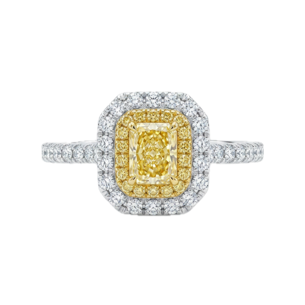 18K White Gold 0.42ct Fancy Colour Diamond Ring