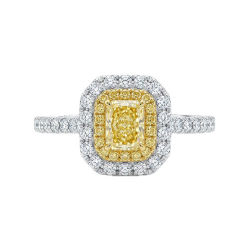 18K White Gold 0.42ct Fancy Colour Diamond Ring