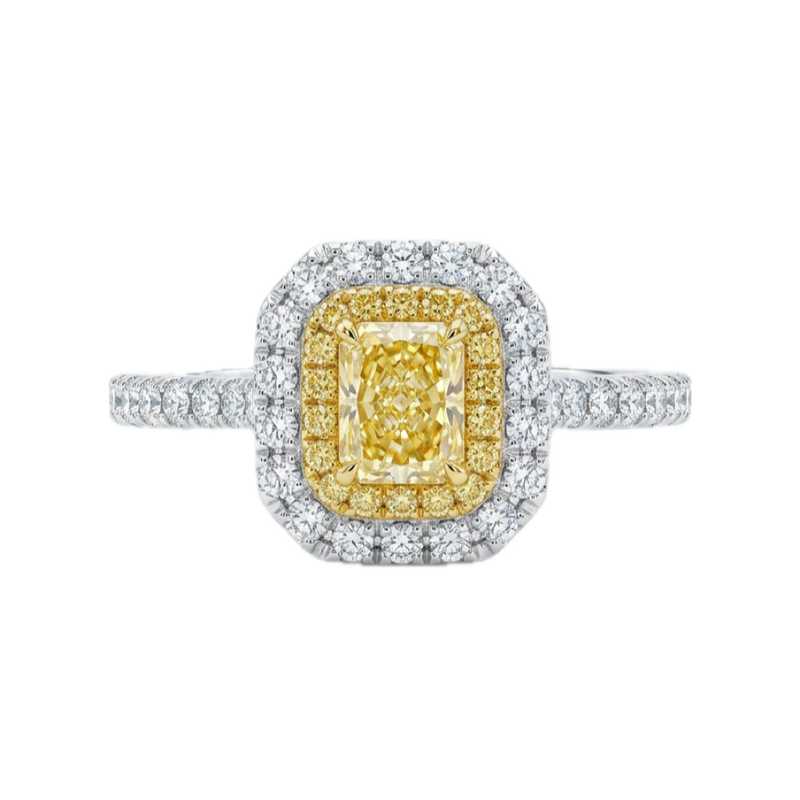 18K White Gold 0.42ct Fancy Colour Diamond Ring
