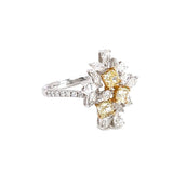 18K White Gold 0.71ct Fancy Colour Diamond Ring