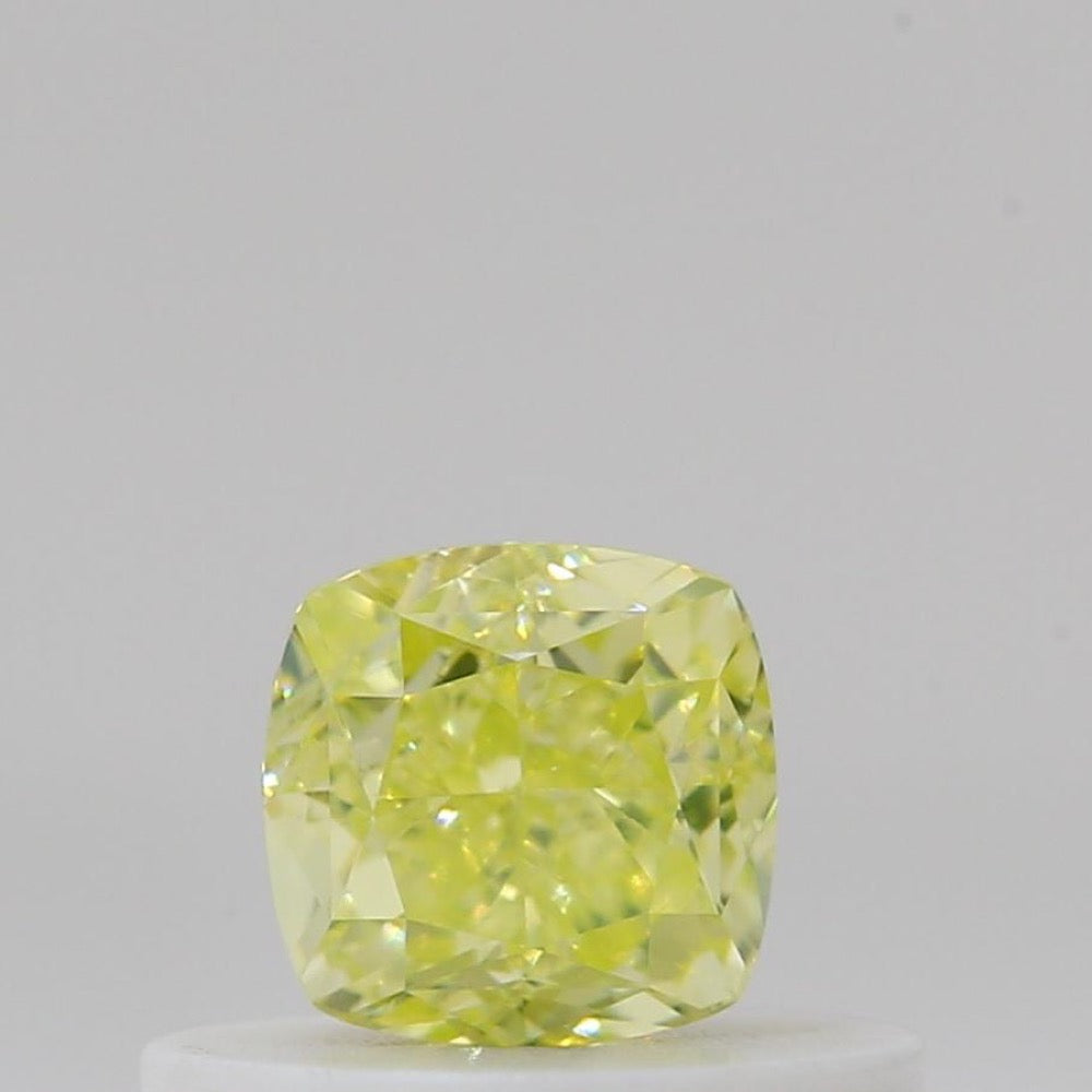 GIA 彩鑽 黃鑽 0.38ct Fancy Intense Greenish Yellow