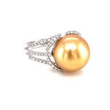 18K White Gold Pearl Ring