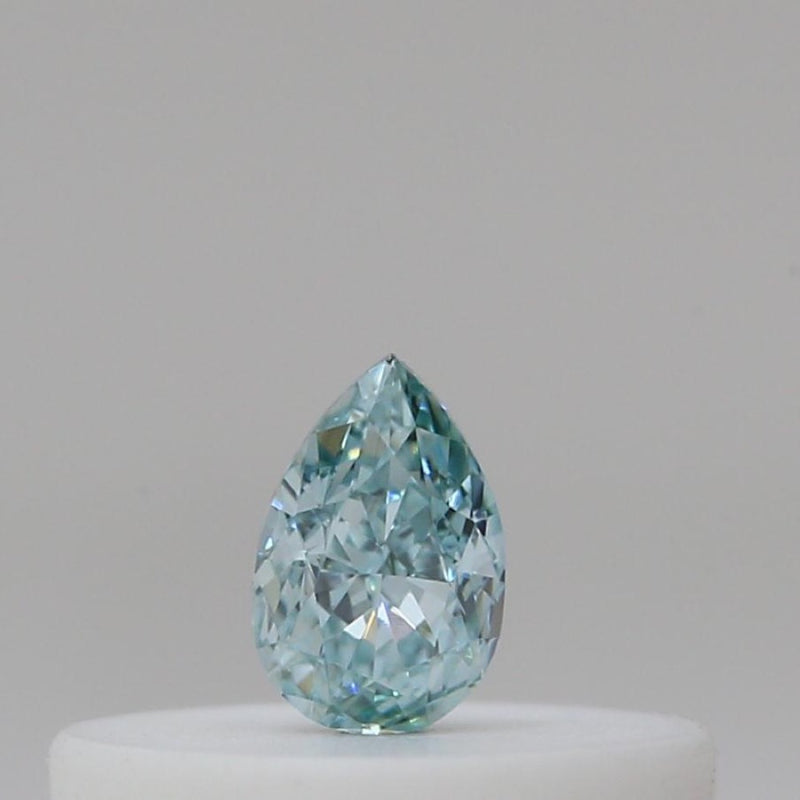 GIA 彩鑽 綠鑽 0.09ct Fancy Intense Blue-green