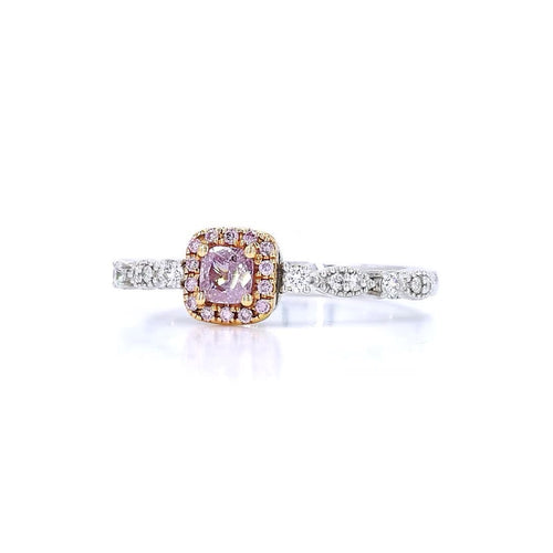 18K White Gold 0.21ct Fancy Pink Ring