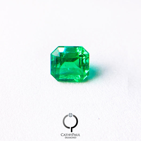 GRS Natural Emerald Emerald Cut 2.61ct Intense Green