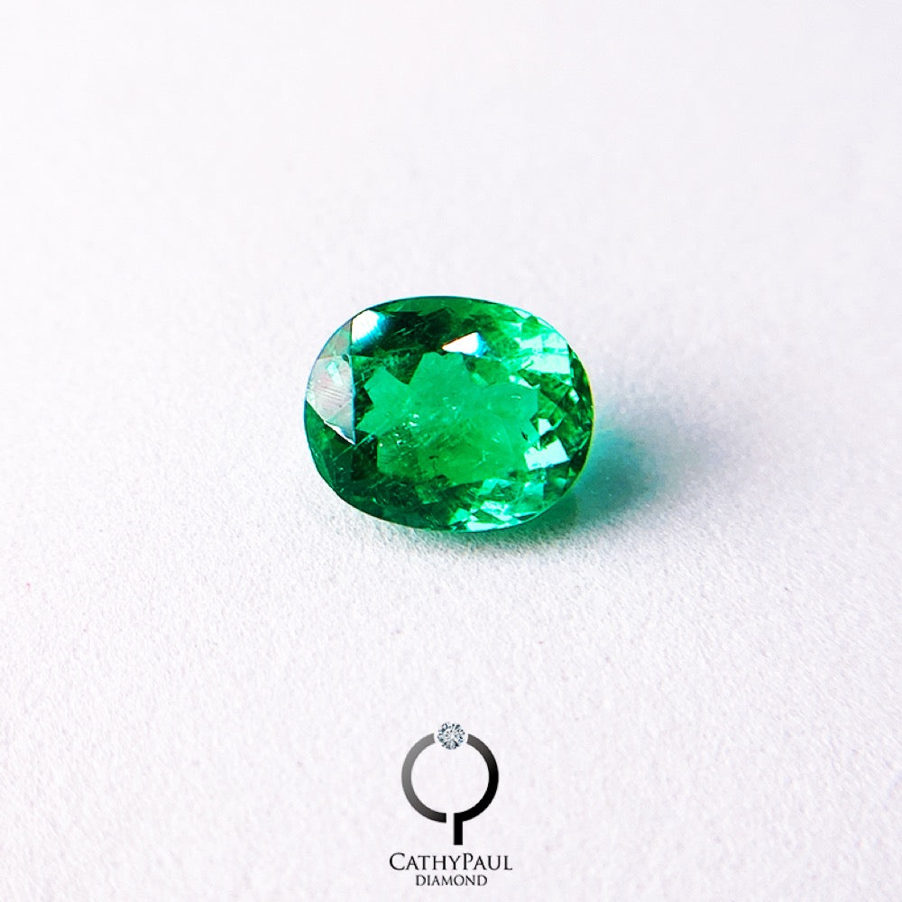 GUILD Natural Emerald Oval 3.10ct Intense Green