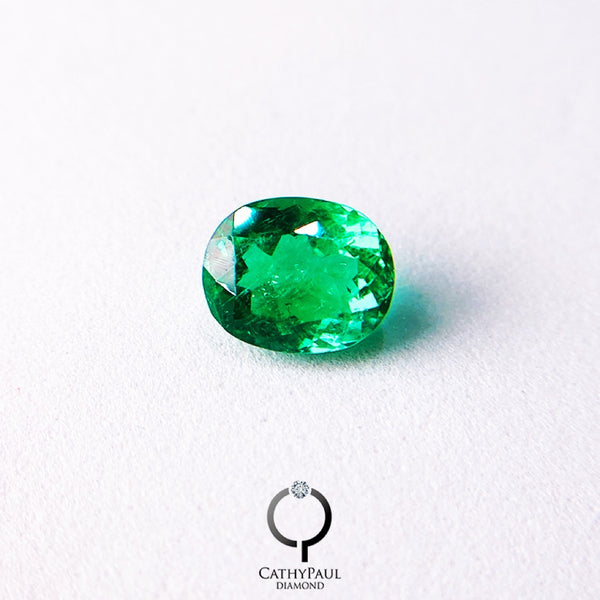 GUILD Natural Emerald Oval 3.10ct Intense Green