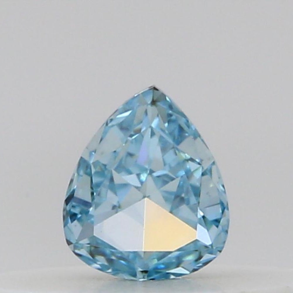 GIA 彩鑽 藍鑽 0.1ct Fancy Intense Greenish Blue