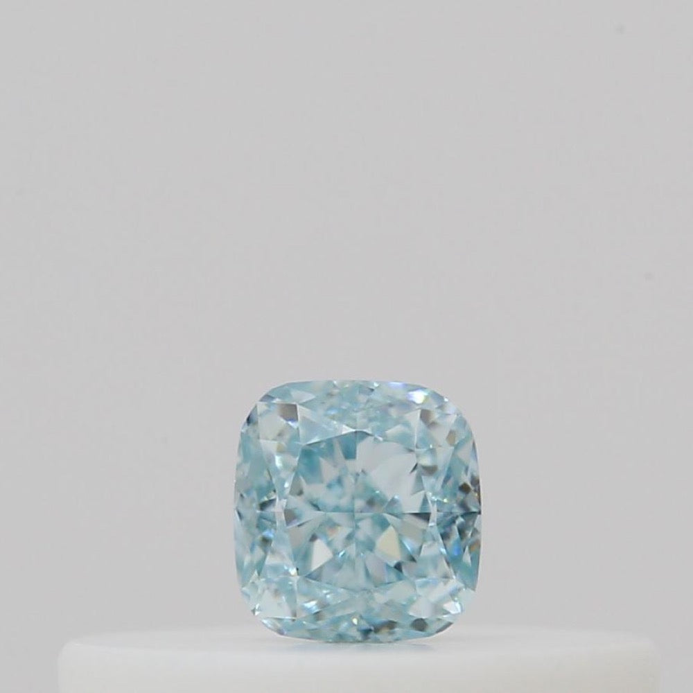 GIA 彩鑽 藍鑽 0.1ct Fancy Intense Greenish Blue