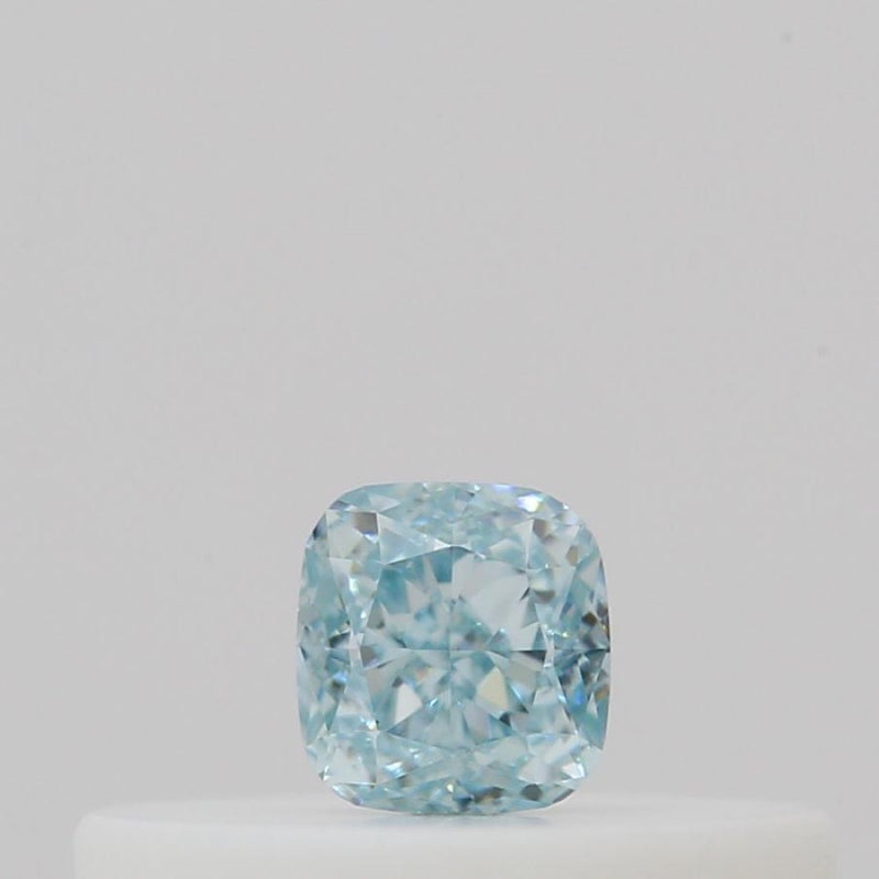 GIA 彩鑽 藍鑽 0.1ct Fancy Intense Greenish Blue