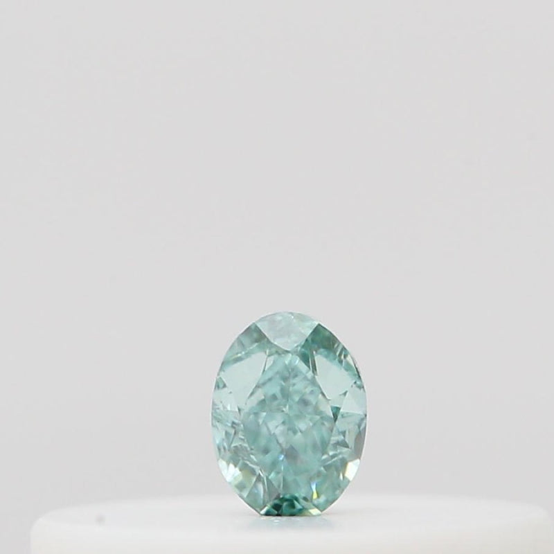 GIA 彩鑽 綠鑽 0.04ct Fancy Vivid Bluish Green