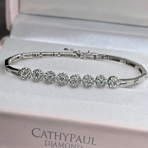 18K White Gold 0.43ct Diamond Bracelet