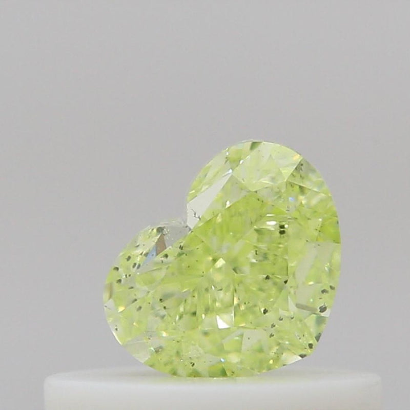 GIA 彩鑽 綠鑽 0.41ct Fancy Intense Yellow-green