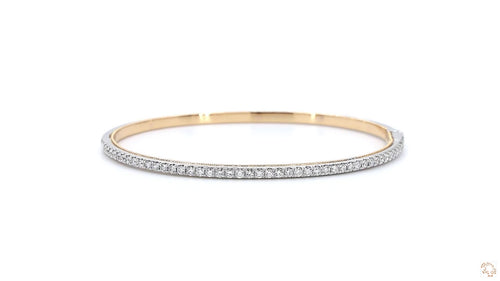 18K White Gold 0.91ct Diamond Bangle