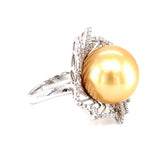 18K White Gold Pearl Ring