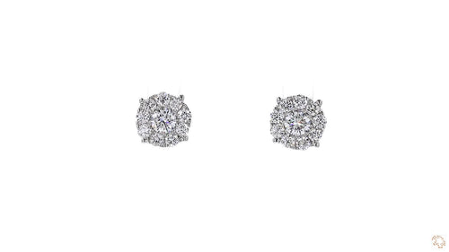 18K白金 0.21ct 鑽石耳環