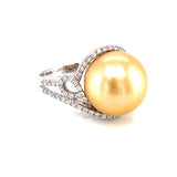 18K White Gold Pearl Ring