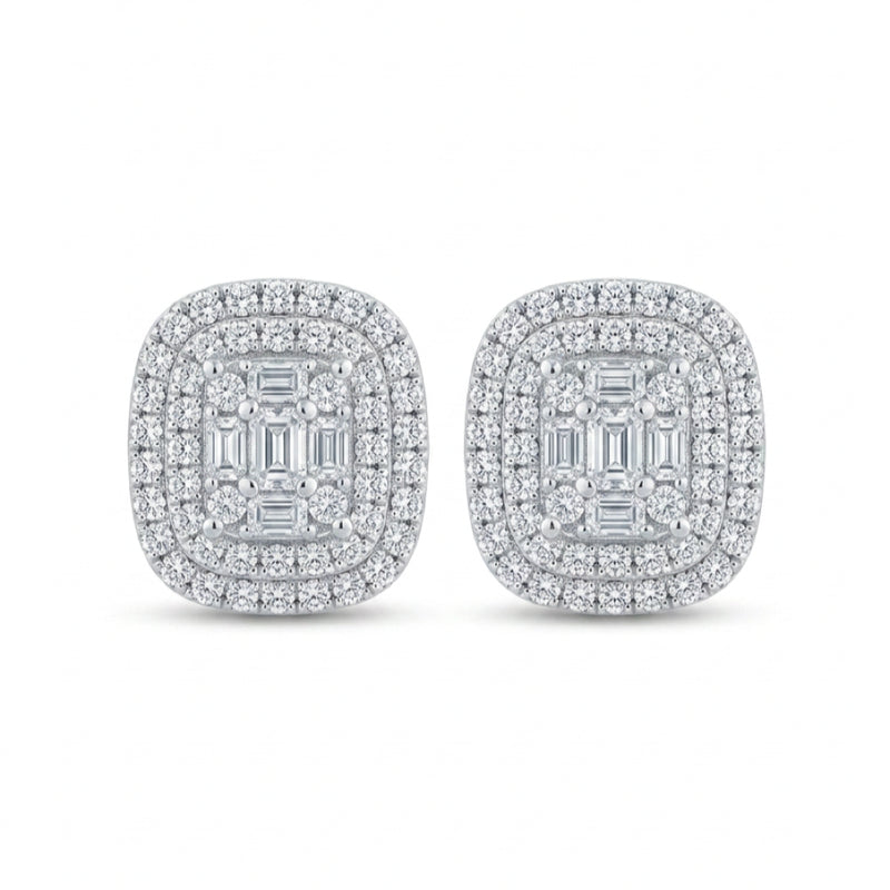 18K白金 0.31ct 鑽石耳環