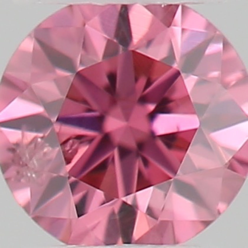 GIA 彩鑽 粉紅鑽 0.04ct Fancy Vivid Purplish Pink