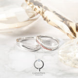 18K Pink Diamond Wedding Band Pair PD002