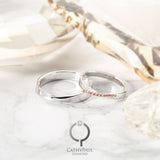 18K Pink Diamond Wedding Band Pair PD005