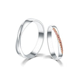18K Pink Diamond Wedding Band Pair PD005